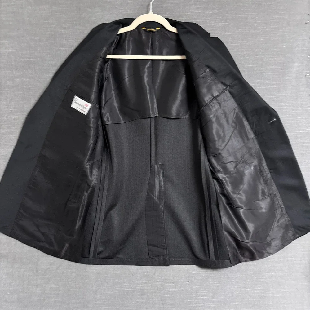 Vintage Barry Sovereign Tuxedo‎ Jacket 40L Black Satin Lapel Formal Evening Prom